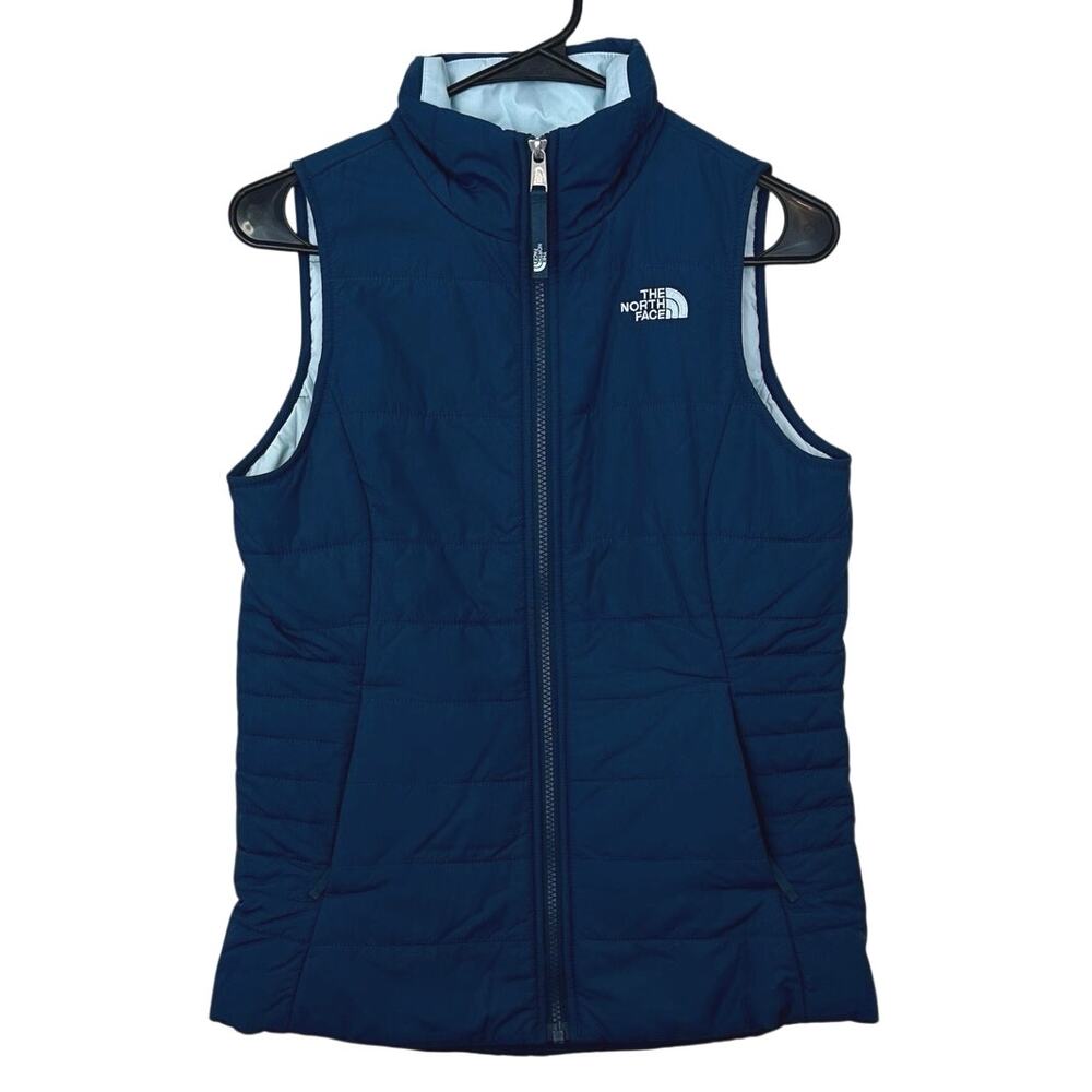 The‎ North Face Girl’s Harway Quilted Puffer Vest Size L (14/16) Blue Winter